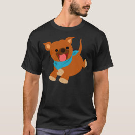 Cute Lycklig Tecknad Staffie T-Shirt