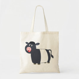 Cute Lycklig Tecknad under Galloway Cow Bag Tygkasse