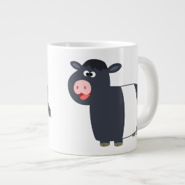 Cute Lycklig Tecknad under Galloway Cow Jumbo Mugg