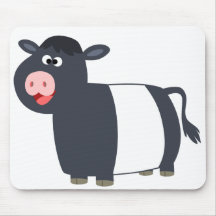 Cute Lycklig Tecknad under Galloway Cow Mousepad