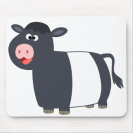 Cute Lycklig Tecknad under Galloway Cow Mousepad Musmatta