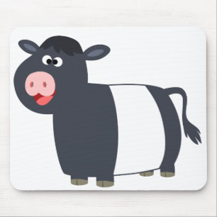 Cute Lycklig Tecknad under Galloway Cow Mousepad Musmatta