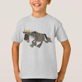 Cute Lycklig Tecknad Wildebeest Children T-Shirt
