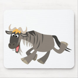 Cute Lycklig Tecknad Wildebeest Mousepad Musmatta
