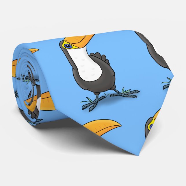 Cute lycklig toucan tecknad illustration slips (Rullad)