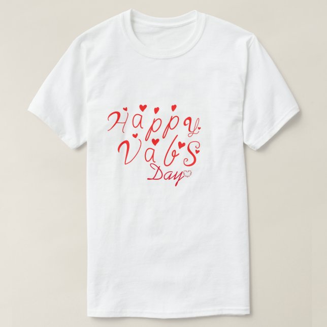 Cute Lycklig Val dag par T-Shirt (Design framsida)