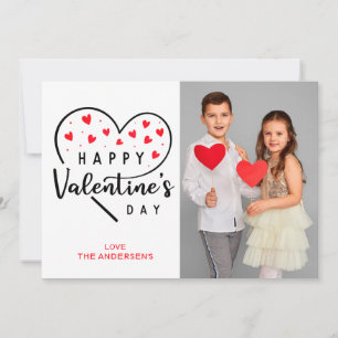 Cute Lycklig Valentindagen Heart Julkort