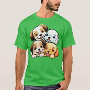 Cute Lycklig valpar T Shirt