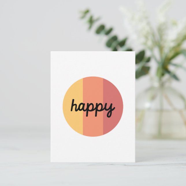 Cute Lycklig vykort (Stående Fram)
