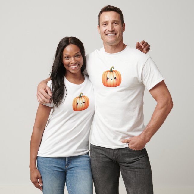 Cute Lycklig Watercolor Autumn Pumpkin T Shirt (Unisex)