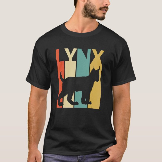 Cute Lynx cat Animal T Shirt (Framsida)