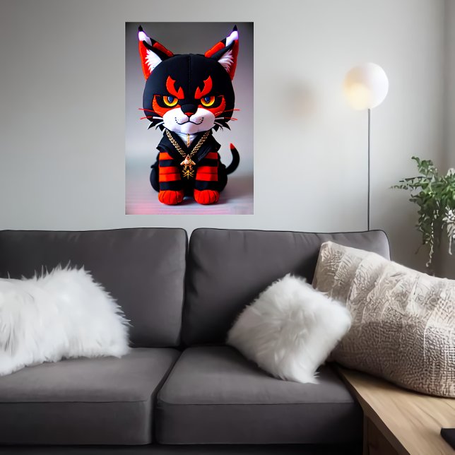 Cute Lynx plush leksak | AI Art Poster (Skapare uppladdad)