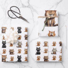 Cute Mad Arg Black Grått Orange Cats