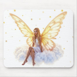 Cute Magi Blue ögon Fairy bright Gulden vingar Musmatta