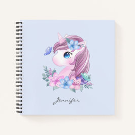Cute & Magic Baby Unicorn i vattenfärg