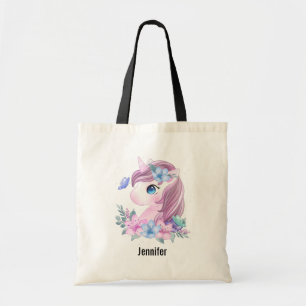 Cute & Magic Baby Unicorn i vattenfärg Tygkasse