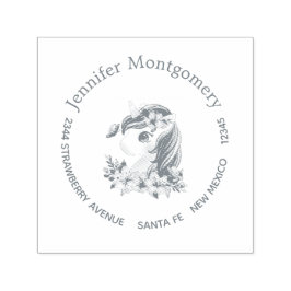 Cute & Magic Baby Unicorn med stort Öga Självfärgande Stämpel
