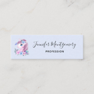Cute & Magic Baby Unicorn Watercolor Mini Visitkort