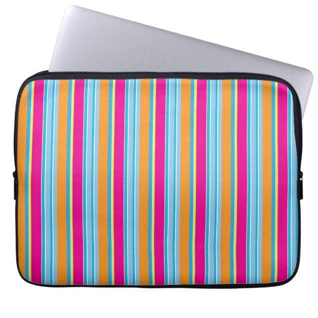 Cute magic colorful stripes laptop fodral (Framsidan)