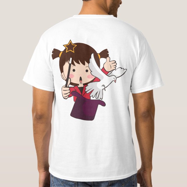 Cute Magic Girl T-shirt (Baksida)