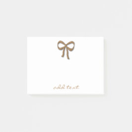 Cute Magic Guld Bow Helgdag Post-it Block