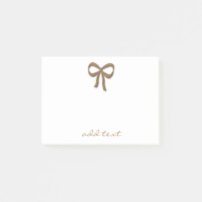 Cute Magic Guld Bow Helgdag Post-it Block (Framsida)