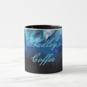 Cute, Magic, Mörk, Aurora Borealis, Personlig Mugg