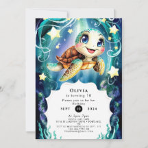 Cute Magic Ocean Turtle Birthday