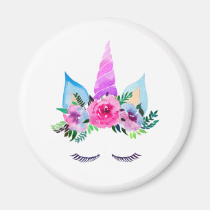 Cute Magic Unicorn Ansikte Magnet