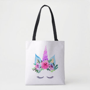 Cute Magic Unicorn Ansikte Tygkasse