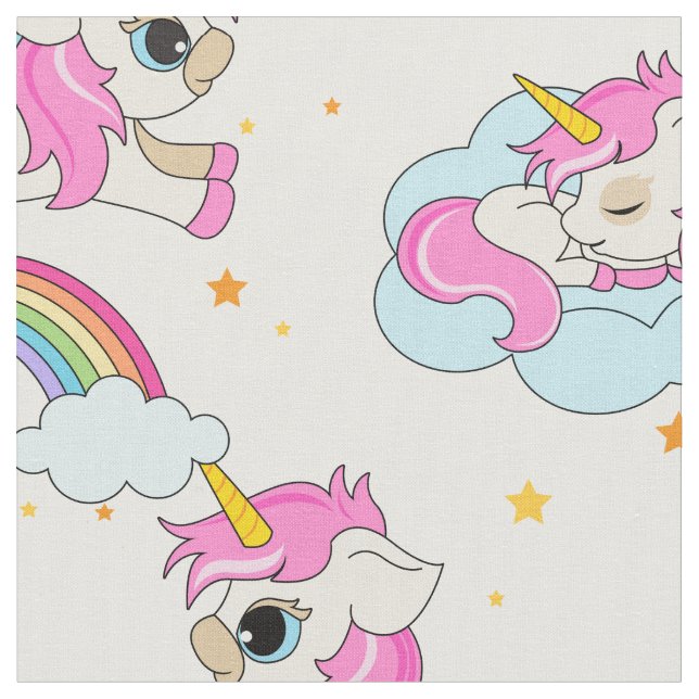 Cute Magic Unicorn girly Tyg (Närbild)
