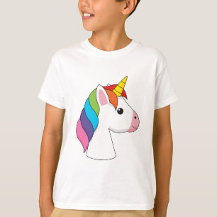 Cute Magic Unicorn med färgstark hårfärg T Shirt