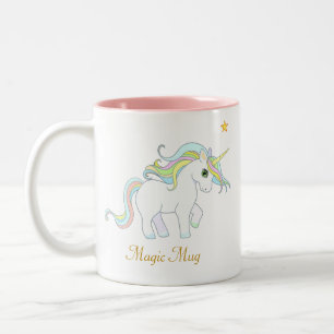 Cute Magic Unicorn och Star Två-Tonad Mugg
