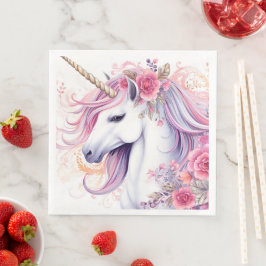 Cute Magic Unicorn Pappersservett