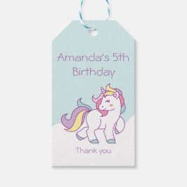 Cute Magic Unicorn Pastel Baby Shower BIRTHDAY Presentetikett