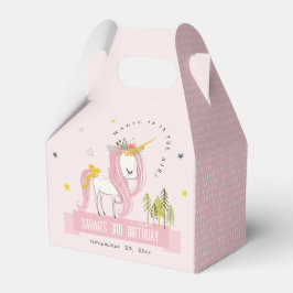 Cute Magic Unicorn Rosa  Barns födelsedag Presentaskar