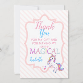 Cute Magic Unicorn Rosa Tack Kort