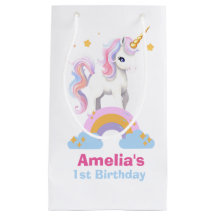 Cute magic water color Rainbow Unicorn Birthday