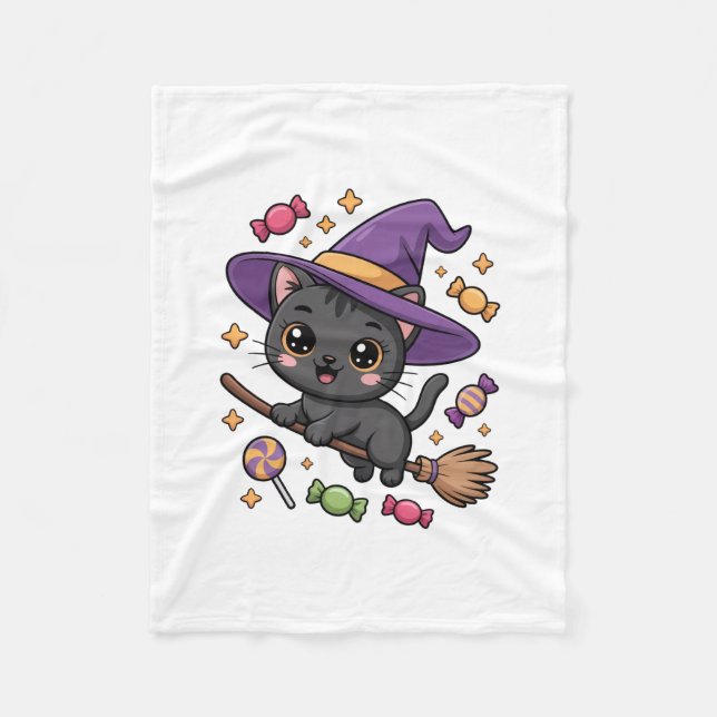Cute Magical Cat Fleece Blanket (Framsidan)
