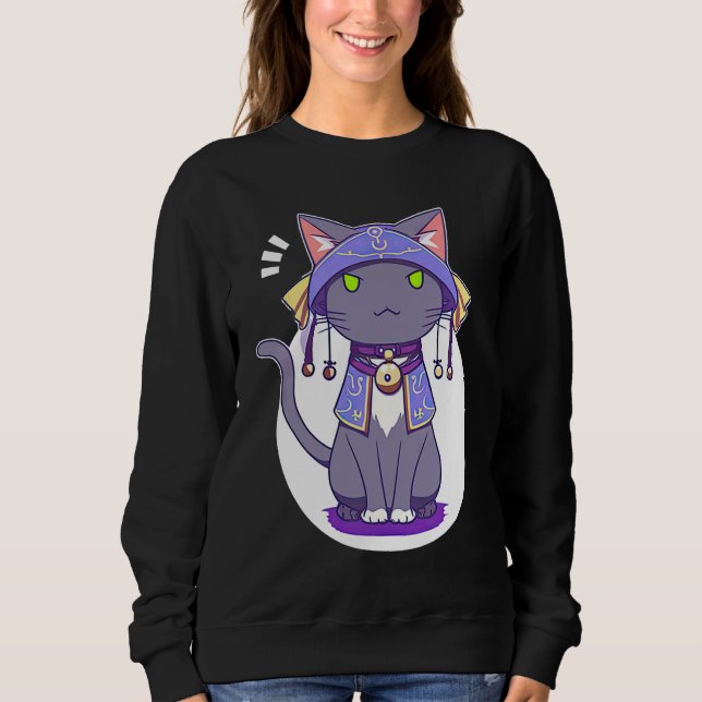 Cute Magical Kitty Unleash Your Fantasy Power with T Shirt (Framsida)