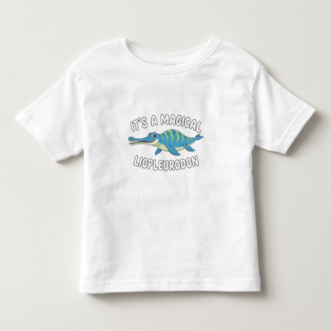 Cute Magical Liopleurodon Fantasy Prehistoric Ocea T Shirt (Framsida)