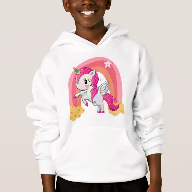 Cute magical unicorn kids shirt t (Framsida)