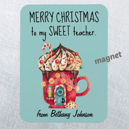Cute Magnet for Sweet Teacher God jul