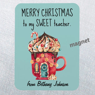 Cute Magnet for Sweet Teacher God jul