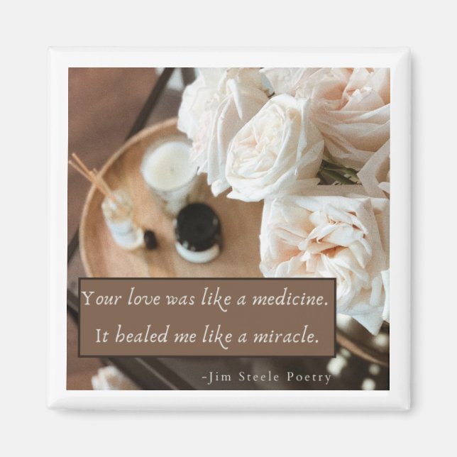 Cute magnet som uttrycker kärlek för en vårdgivare (Framsidan)