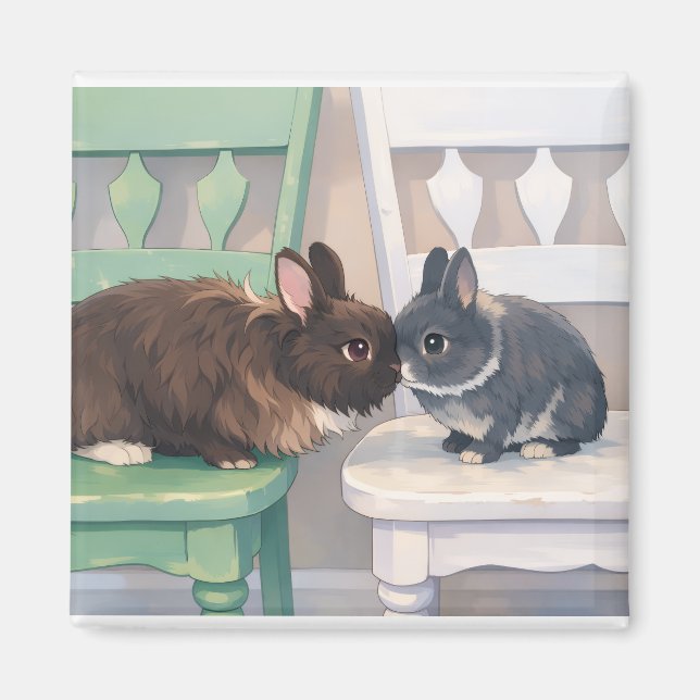 Cute Magnet - Two Rabbits (Framsidan)