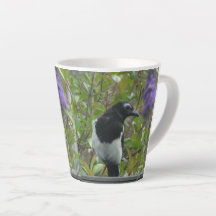 Cute Magpie Latte Mugg