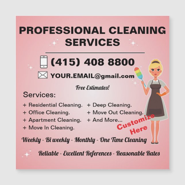 Cute Maid House Städning Service Janitorial Clean (Framsida)