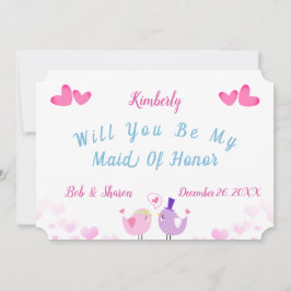 Cute Maid of honor-inbjudningskort Inbjudningar