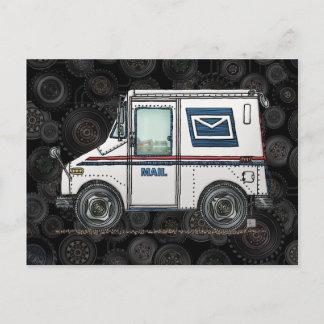Cute Mail Lastbil Vykort